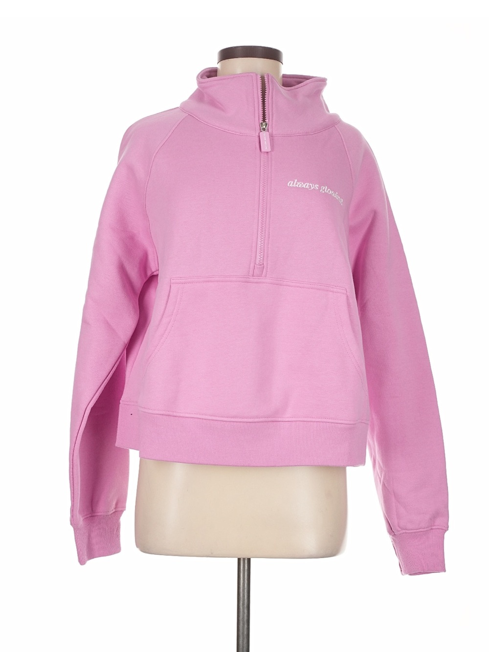 Glow Recipe Pink Quarter Zip Sweatshirt
